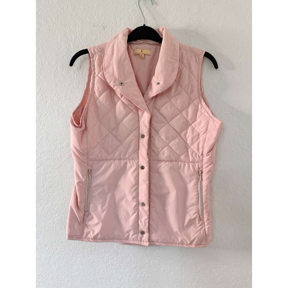 Sport Haley Womens Lightweight Quilted Thin‎  Vest Pink Size M Snap Closure NWOT